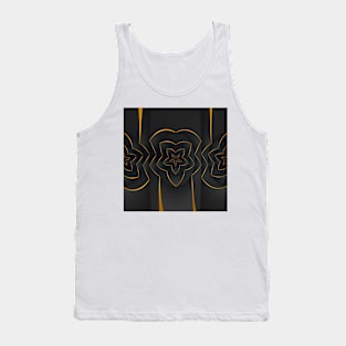 Golden pattern on blue background filling the frame. Tank Top